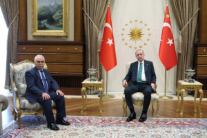 Cumhurbaşkanı Erdoğan, AYM Başkanı Kadir Özkaya’yı Beştepe’de kabul etti