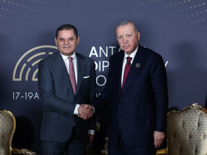 Cumhurbaşkanı Erdoğan, Antalya’da Libya Başbakanı Dibeybe ile Yüz Yüze Görüştü